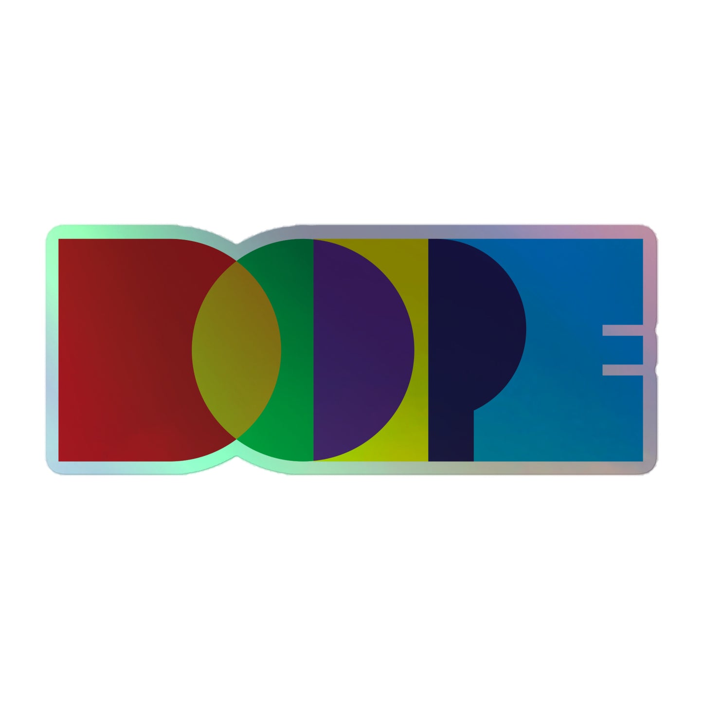 DOPE holographic sticker