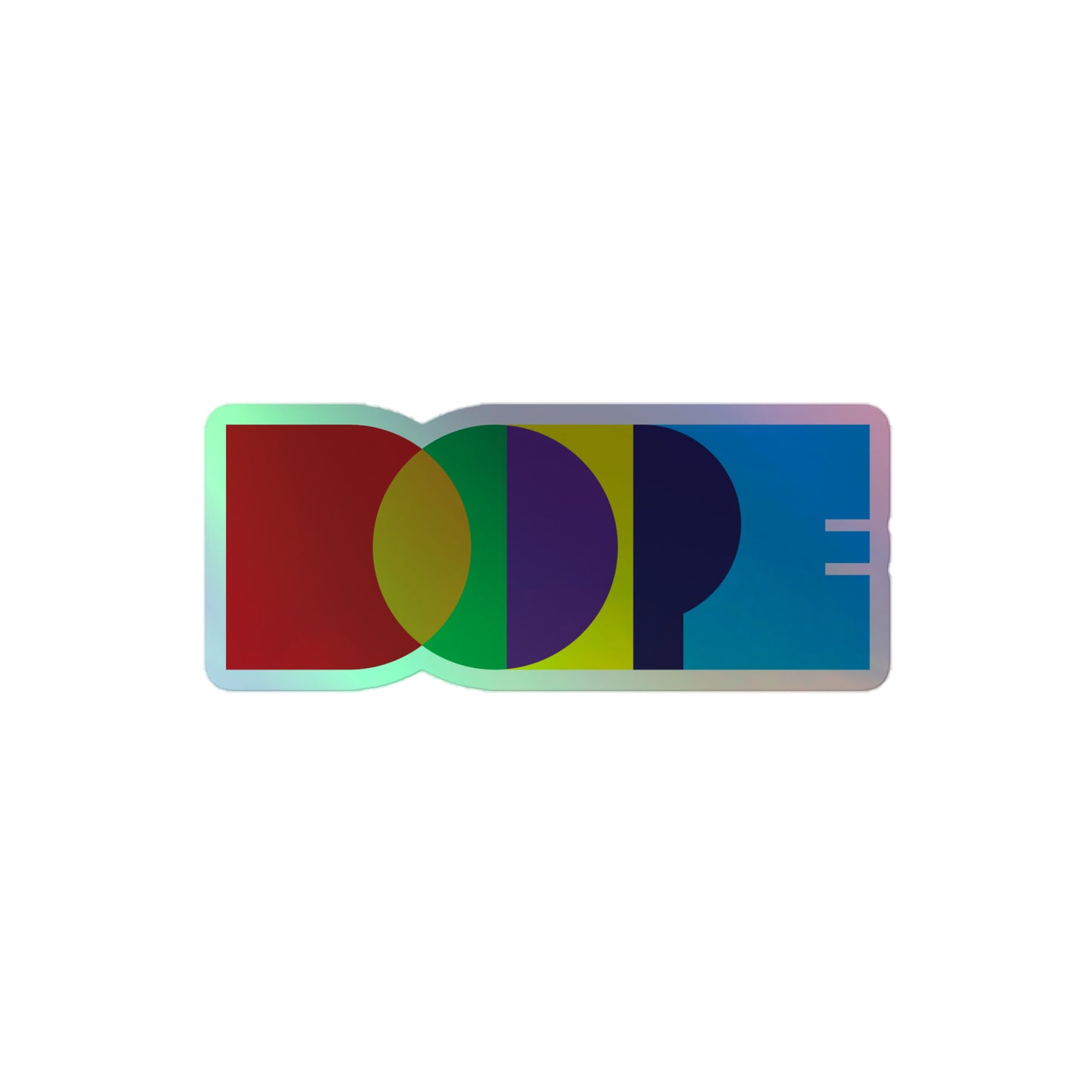 DOPE holographic sticker